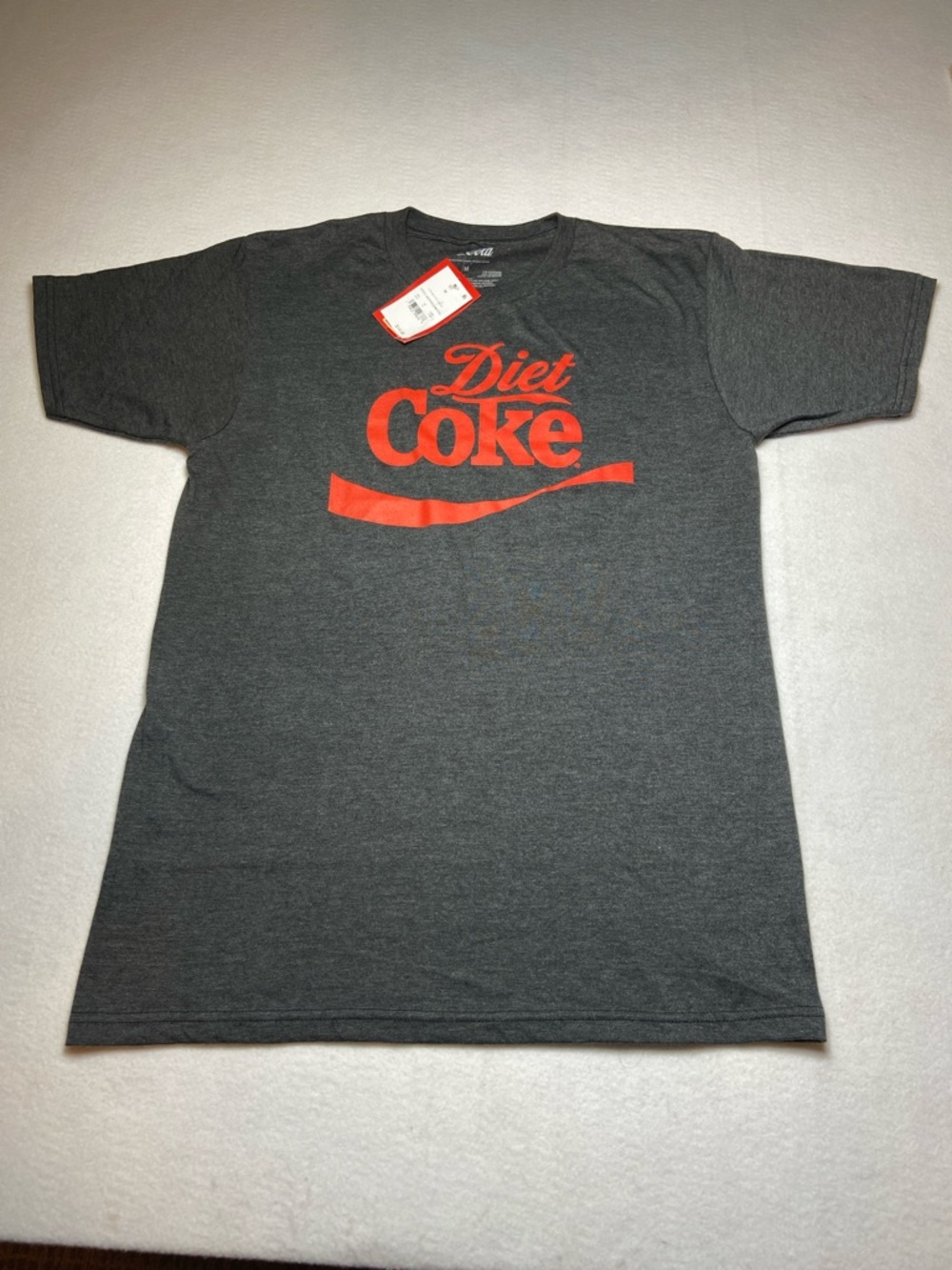 Diet Coke‎ Graphic Tee - Charcoal with Red Logo- Size Medium- NWT